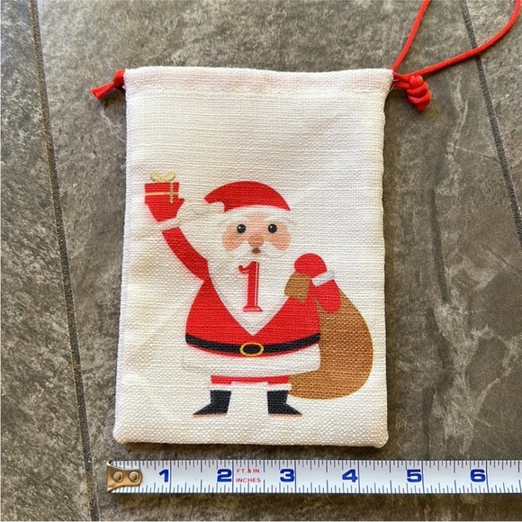 Advent Calendar linen bags with garland rope USED ONCE - Picture 9 of 9